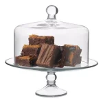 Libbey Selene 2-Piece Clear Glass Cake Stand with Dome, 13-inch Footed Plate thumbnail 5