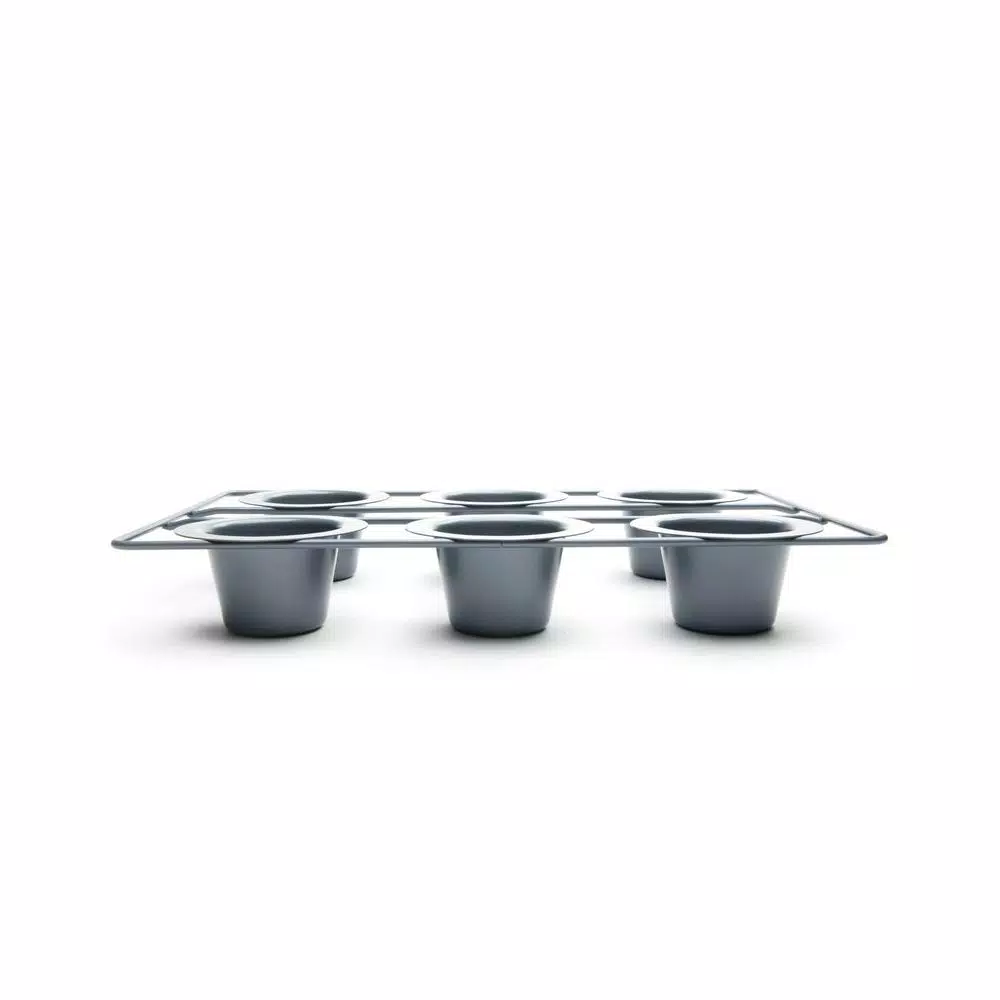 Fox Run Popover Pan Set of 6, Non-Stick Heavy Gauge Carbon Steel Bakeware