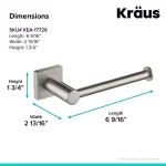 KRAUS Ventus Brushed Nickel Toilet Paper Holder - Solid Brass thumbnail 2