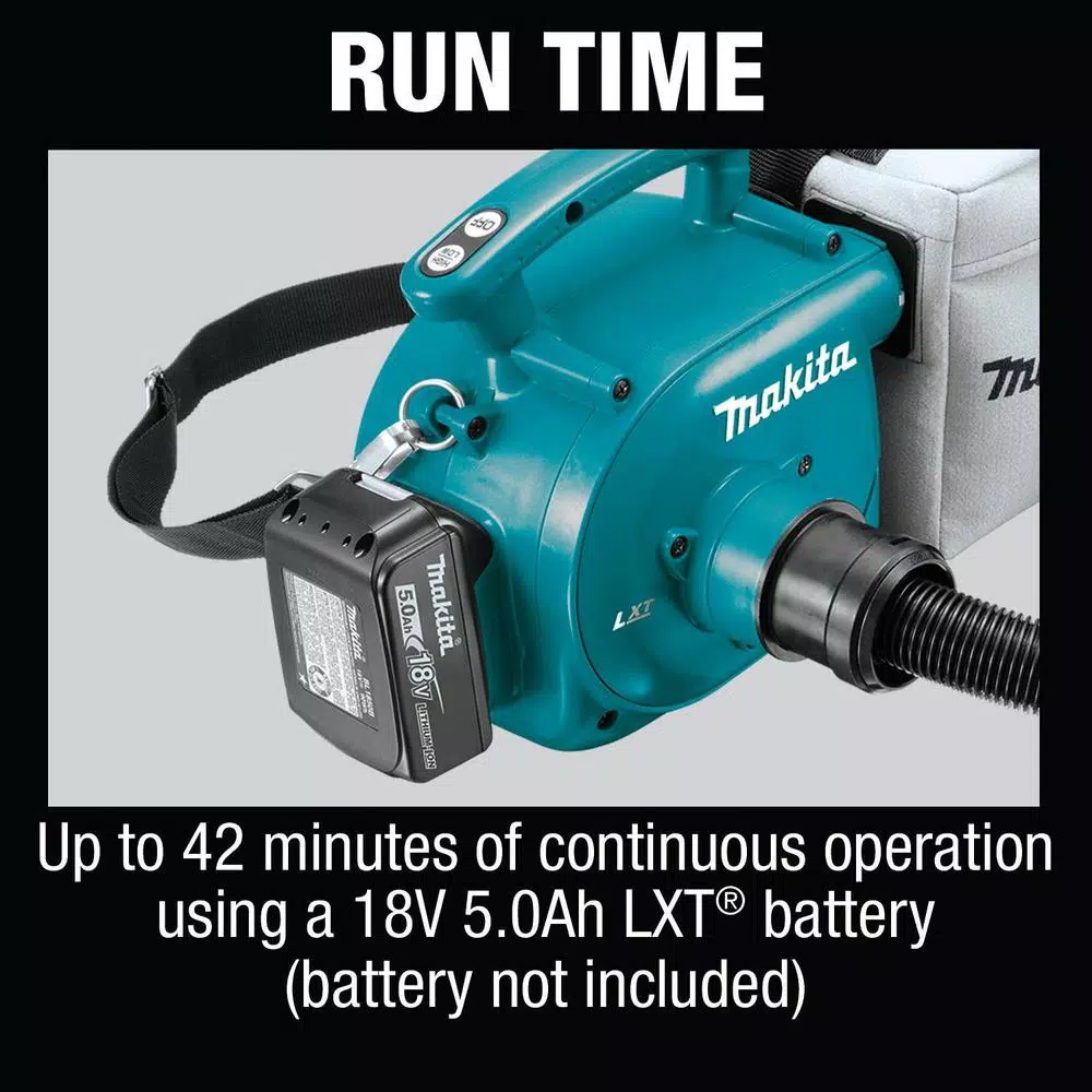 Makita 18V LXT Cordless 3/4 Gal. Portable Dry Dust Extractor and Blower (Tool-Only)