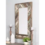 Aspire Home Accents Brogan Large Rectangle Multi-Colored Reclaimed Wood Accent Mirror with Hooks thumbnail 5