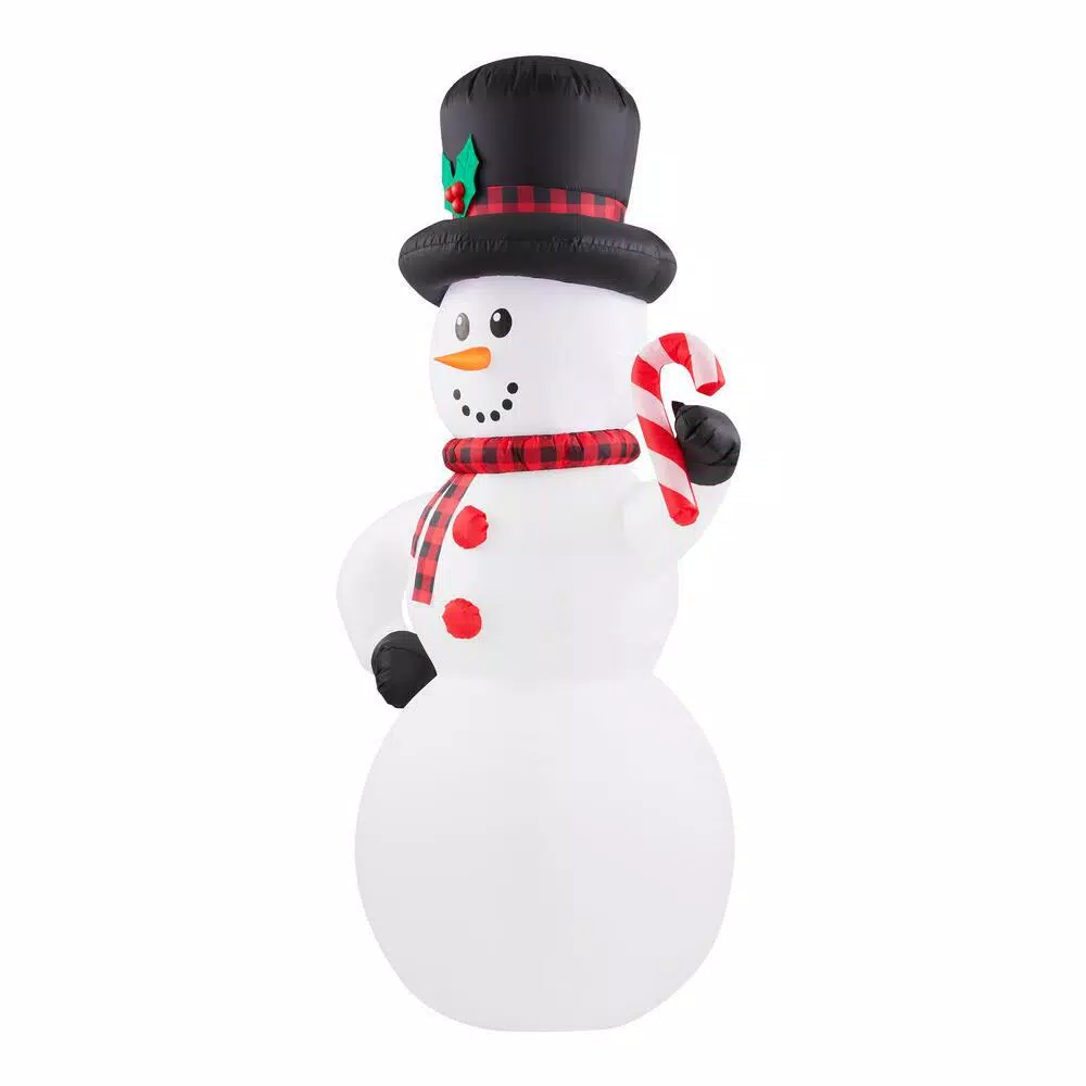 Home Accents Holiday Airblown Inflatables 6.5 ft. Snowman Christmas Yard Decoration with LED Lights