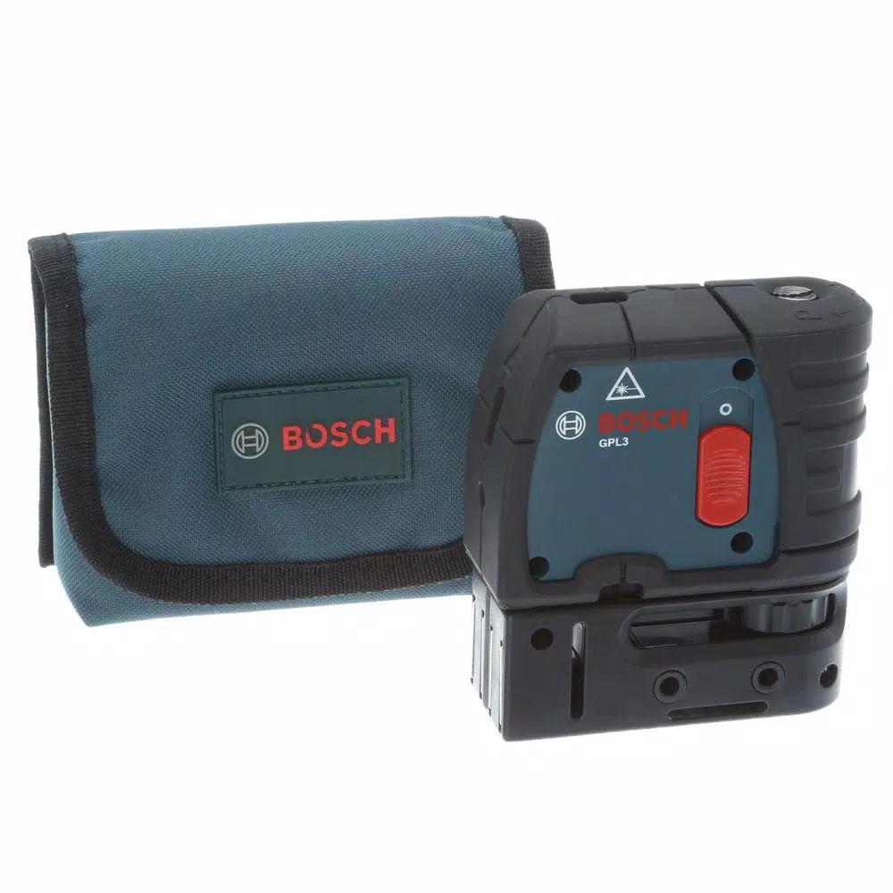Bosch Factory Reconditioned 100 ft. Self-Leveling 3-Point Red Laser Level with Mounting Strap and Belt Pouch