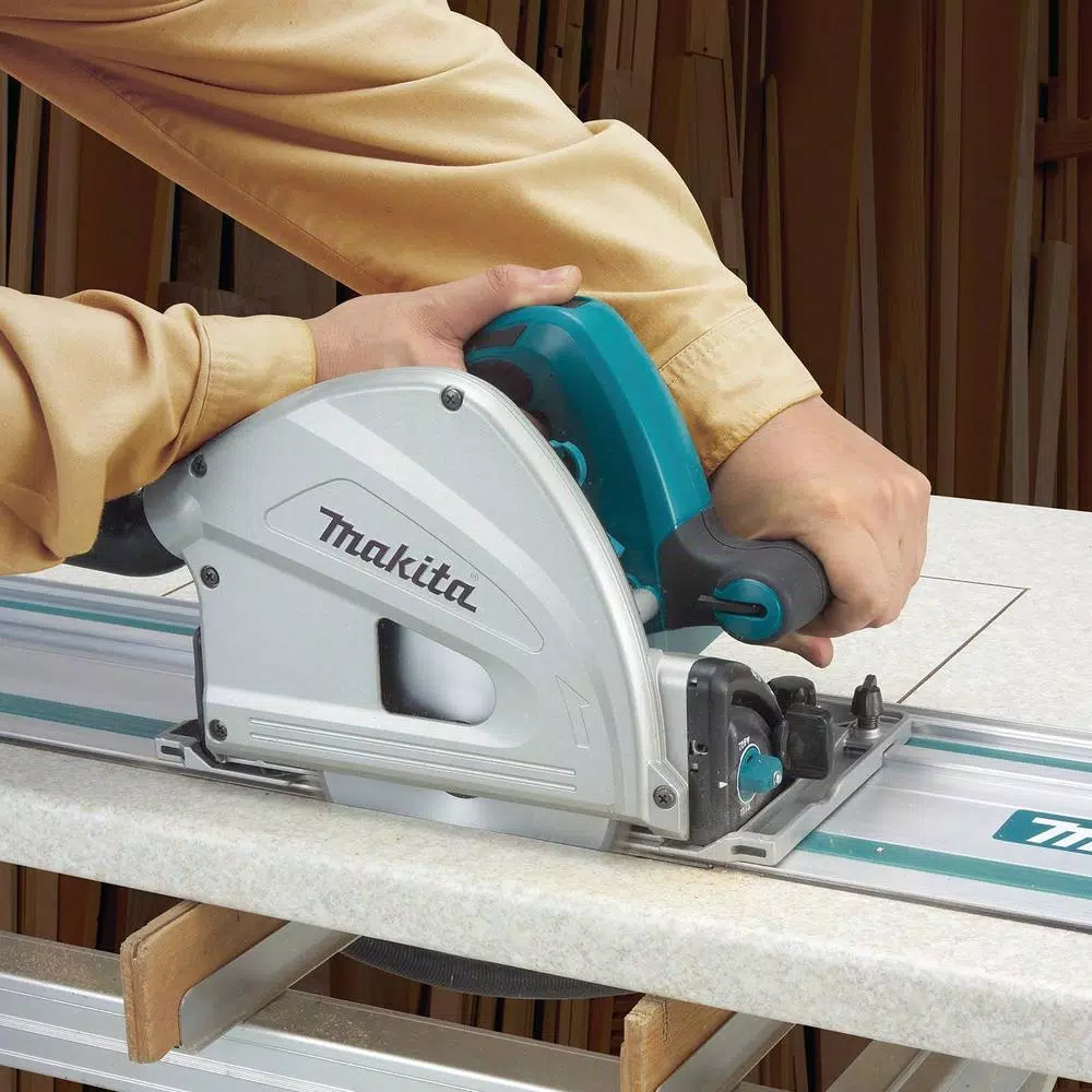 Makita 18V X2 LXT (36V) 6-1/2 in. Brushless Plunge Circular Saw Kit with Guide Rail and Impact Driver