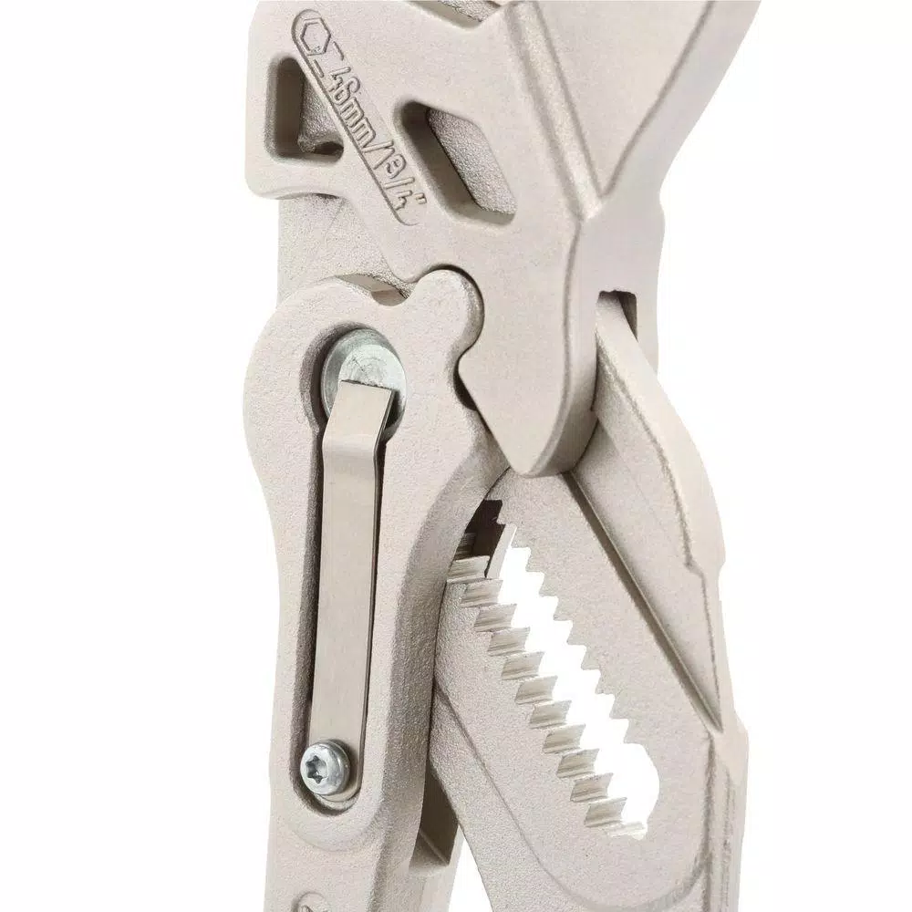 Knipex 10 in. Forged Steel Self-Ratcheting Pliers Wrench with Nickel Plating
