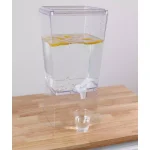 Basicwise Stackable Juice and Water Beverage Dispenser Set, 2-Piece Clear Plastic Serveware thumbnail 2