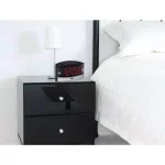 SXE Black Digital LED Clock Radio with Dual Alarms and Battery Backup thumbnail 1