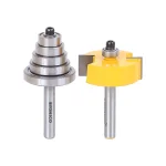 Yonico 1/4 in. Shank Carbide Tipped Rabbet Router Bit Set with 6 Bearings thumbnail 1