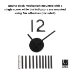 Umbra Blink Wall Clock - Modern Black Metal Oversized Customizable Clock Set thumbnail 4