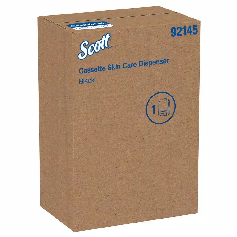 Scott 1000 ml Black Essential Manual Liquid Skin Care Dispenser