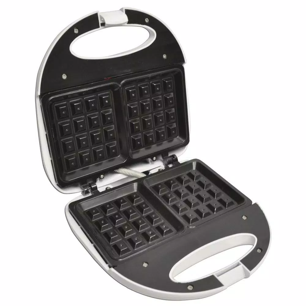 Brentwood Appliances TS-242 750W Dual Nonstick Waffle Maker, White