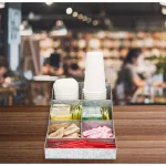 Mind Reader Silver 7-Compartment Metal Condiment and Beverage Supply Organizer Caddy thumbnail 8