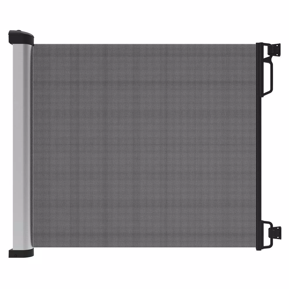 Perma Child Safety 41 in. H Extra Tall and Wide Ultimate Outdoor Retractable Gate, Black