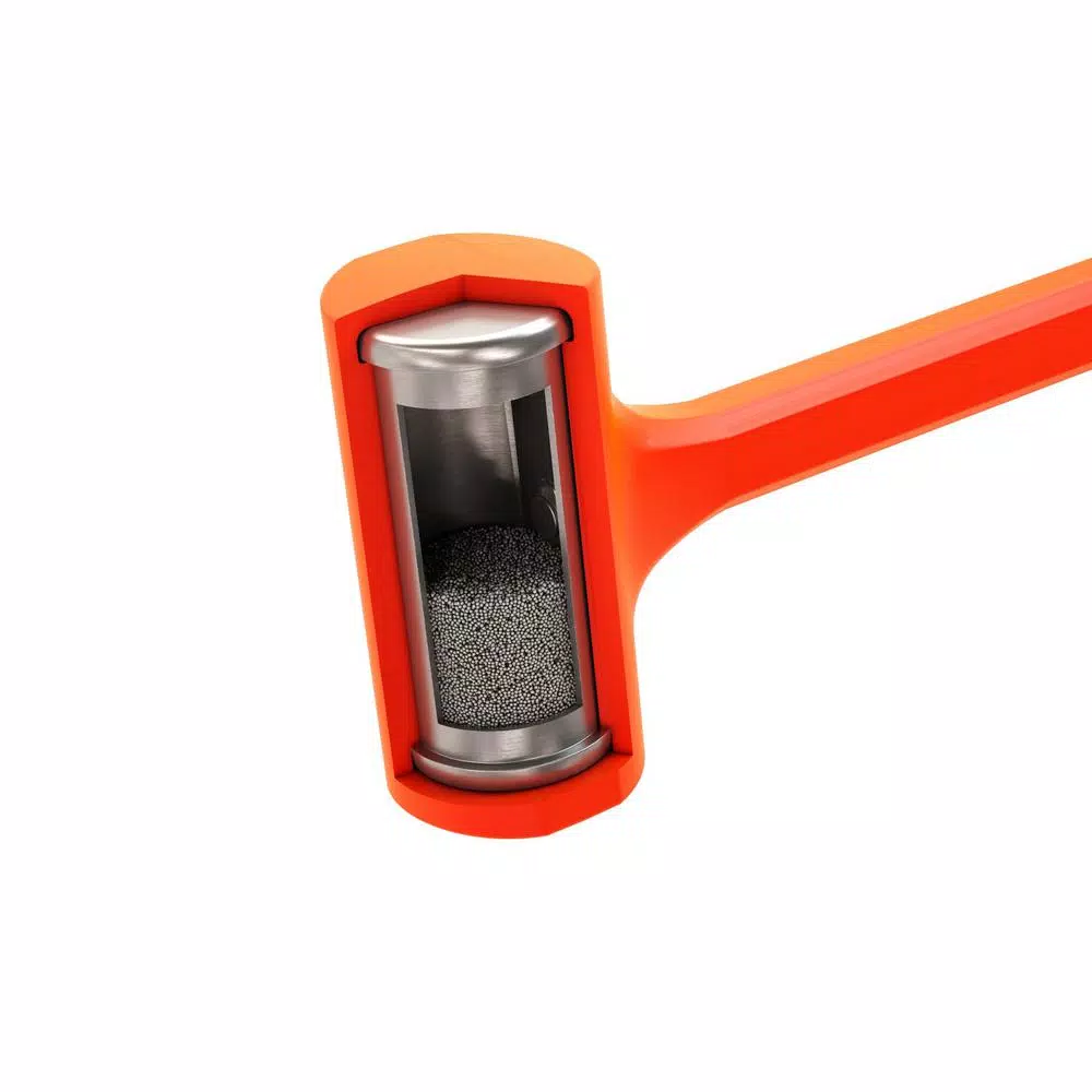 Bon Tool 3 lb. Dead Blow Hammer with Steel Shot Core and High-Impact Poly Jacket