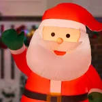 Home Accents Holiday 12 ft Airblown Inflatables Merry Christmas Sign Scene with Santa, Elf, and Presents thumbnail 4