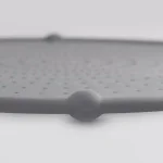 ExcelSteel 13 in. Gray Silicone Splatter Screen with Non-Slip Grip and Stainless Steel Frame thumbnail 3