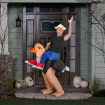 Gemmy Adult Inflatable Ollie Ostrich Costume - Funny Halloween Inflatable Costume thumbnail 2