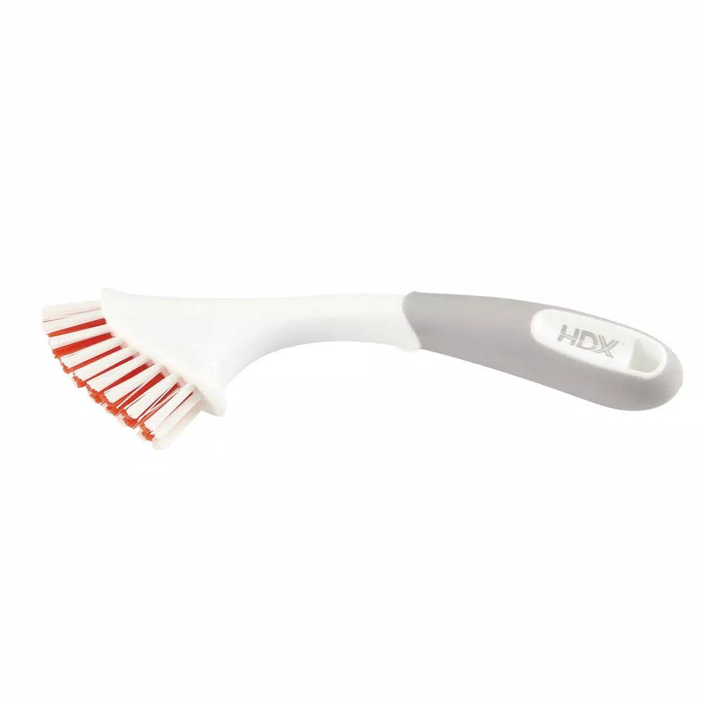 HDX Tile and Grout Brush with Antimicrobial Poly-Fiber Bristles