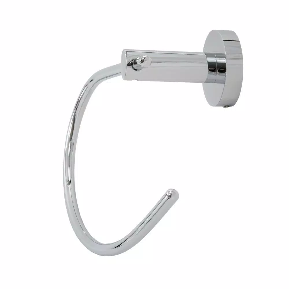 Italia Amalfi Polished Chrome Towel Ring - Solid Brass Hand Towel Holder