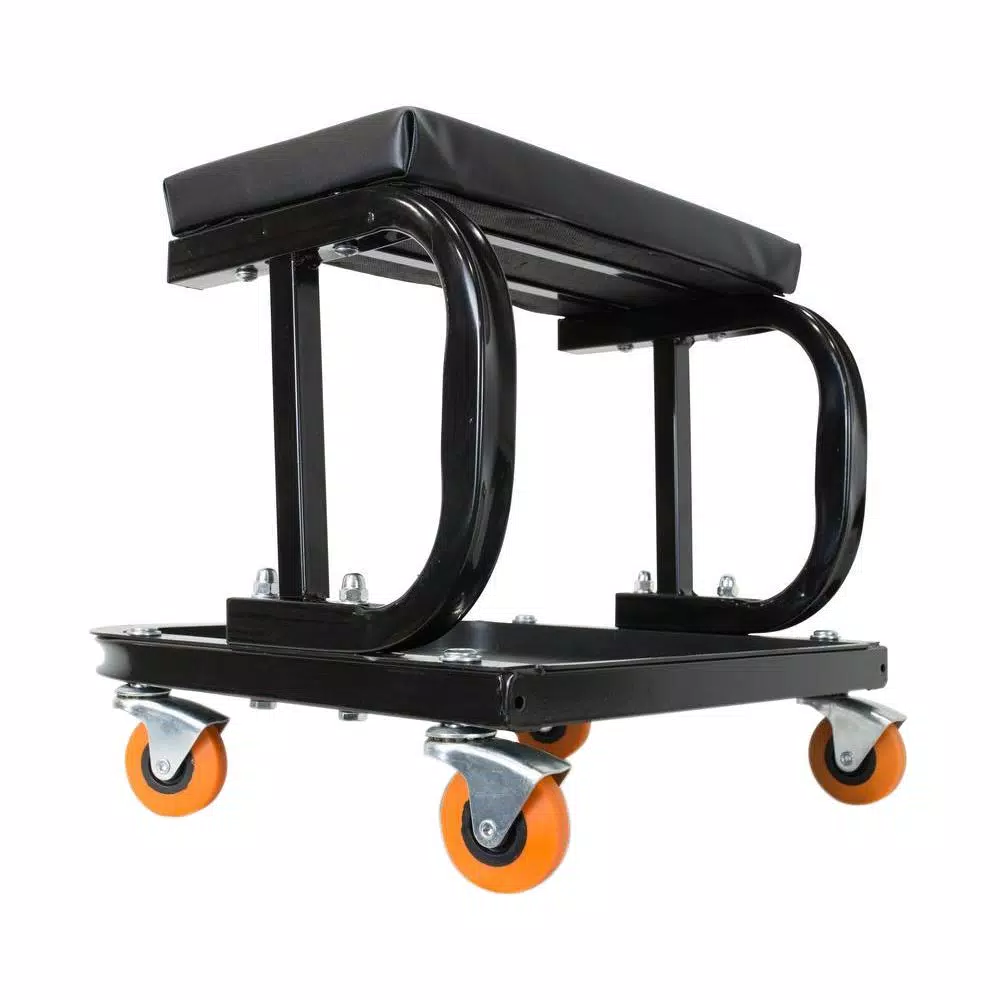 WEN Rolling Mechanic Seat with Onboard Storage, 250 lb. Capacity