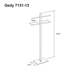 Nameeks Gedy Bridge Freestanding Towel Rack, Stainless Steel with Polished Chrome Finish thumbnail 3