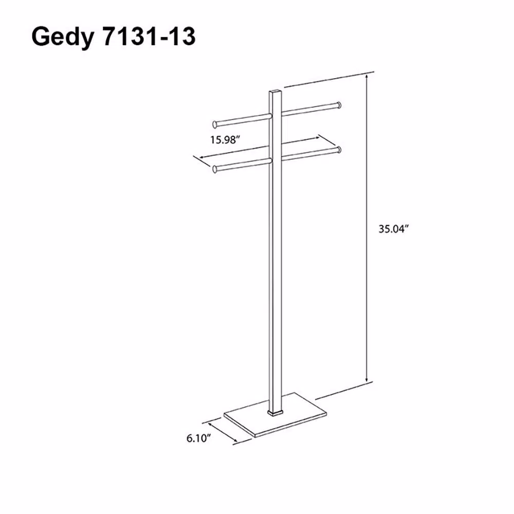 Nameeks Gedy Bridge Freestanding Towel Rack, Stainless Steel with Polished Chrome Finish