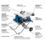 Bosch 4100-10 10 in. Corded Portable Jobsite Table Saw with Gravity-Rise Wheeled Stand thumbnail 2
