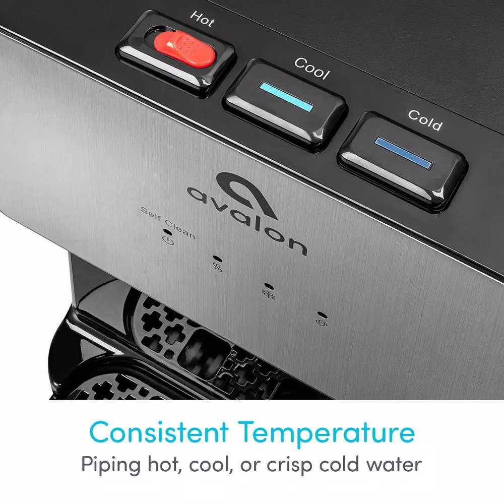 Avalon Self-Cleaning Bottom Loading Water Cooler Dispenser, Stainless Steel, 3 Temperatures