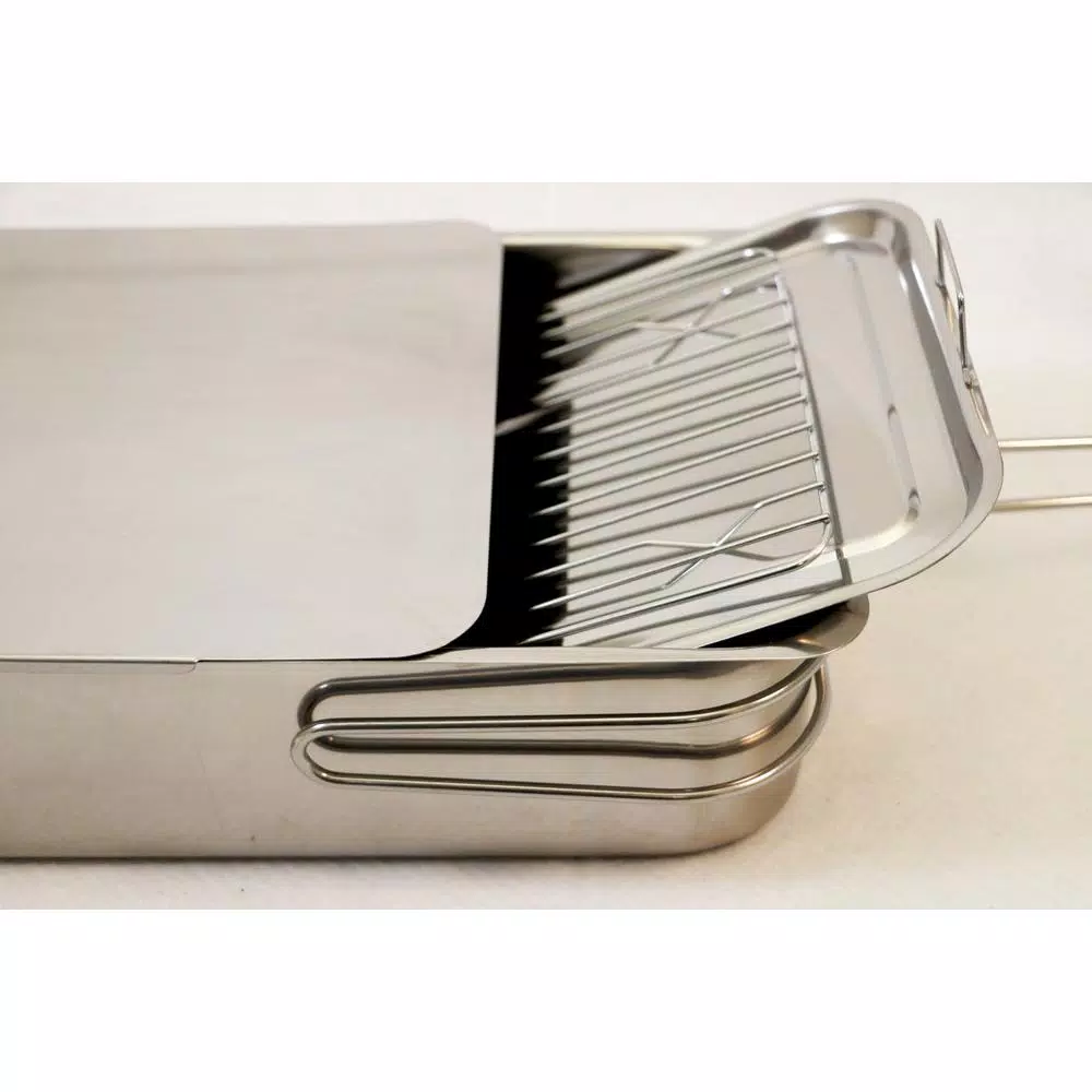 ExcelSteel 4-Piece Stainless Steel Stovetop Smoker Specialty Set