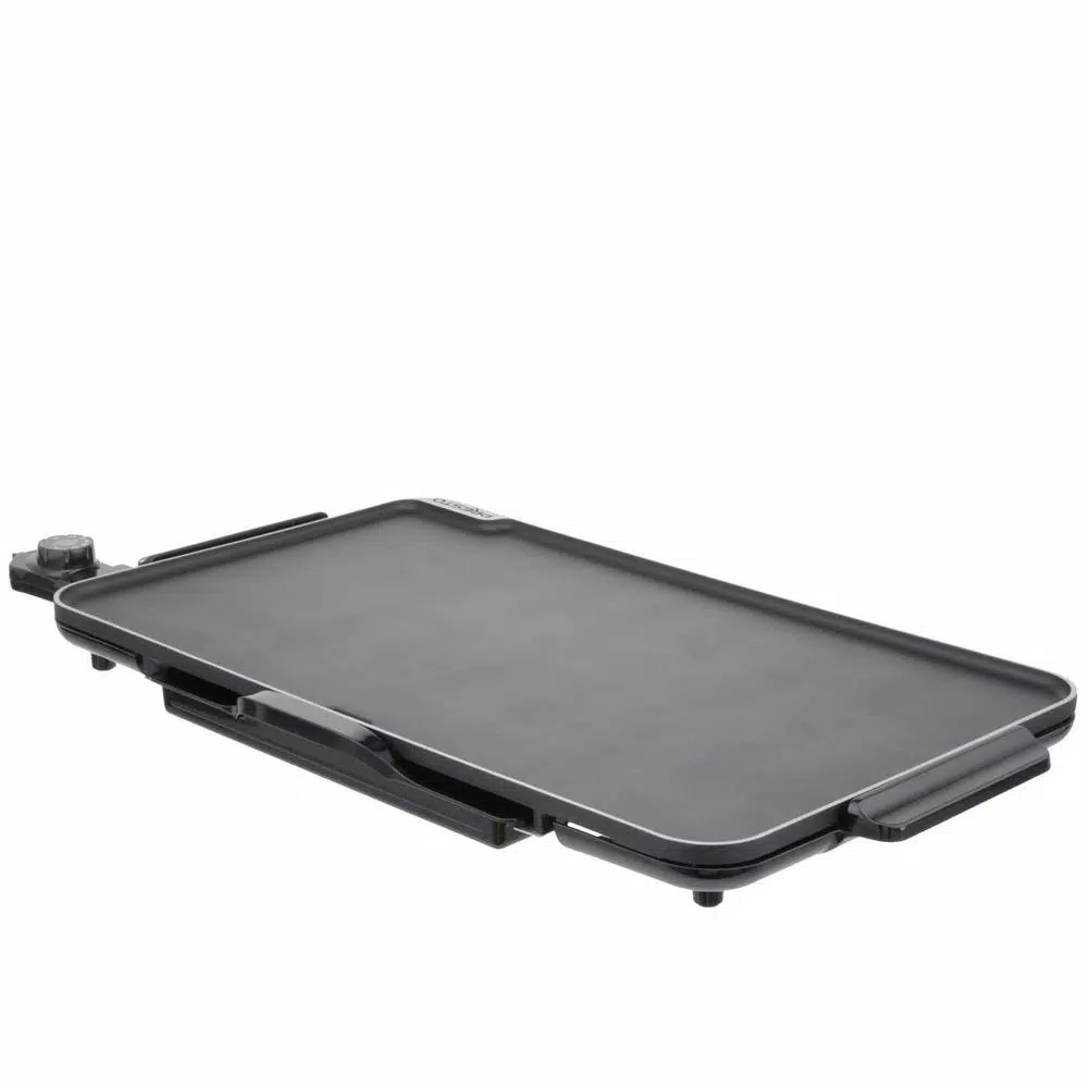 Presto SlimLine 286 sq. in. Black Electric Griddle with Temperature Sensor and Non-Stick Surface