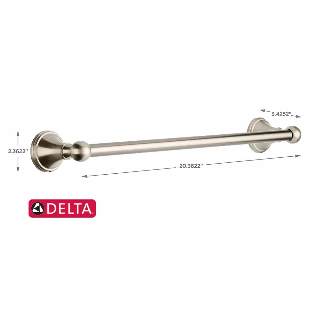 Delta Crestfield 18 in. Single Towel Bar, Brushed Nickel