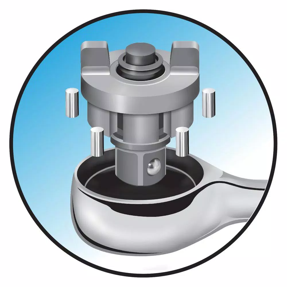 Unbranded 3/8 in. Gearless Ratchet, Chrome-Plated CR-V Steel