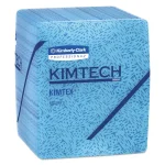 Kimtech Kimtex Industrial Cleaning Wipes, Blue, 12.5 x 13.25 in, 66 Per Box, 8 Boxes Per Carton thumbnail 1