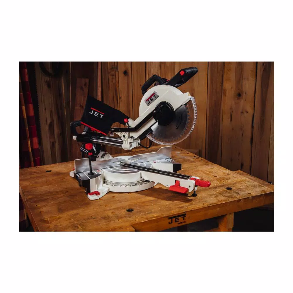 Jet 12 in. Dual Bevel Sliding Compound Miter Saw, 15 Amp
