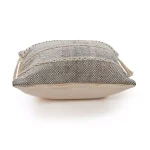 LR Resources Zanthia Black and Natural Striped Hypoallergenic 100% Cotton 20 in. x 20 in. Throw Pillow thumbnail 3