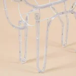Luxen Home 25 in. LED White Rope Light Standing Reindeer - Indoor/Outdoor Christmas Decoration thumbnail 2