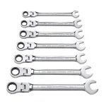 GearWrench 7-Piece Metric Flex Head 12-Point Ratcheting Combination Wrench Set thumbnail 1