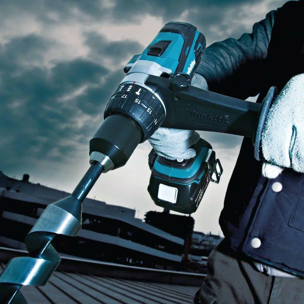 Makita 18V LXT Cordless 1/2 in. Hammer Driver-Drill Kit with (2) 4.0 Ah Batteries, Charger, and Hard Case