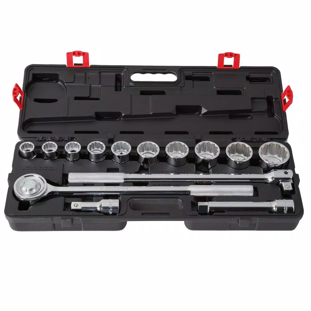 Husky 14-Piece 3/4 in. Drive SAE Socket and Ratchet Set