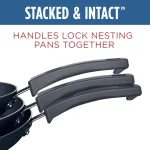 Farberware Neat Nest 12 in. Aluminum Nonstick Skillet, Black thumbnail 3