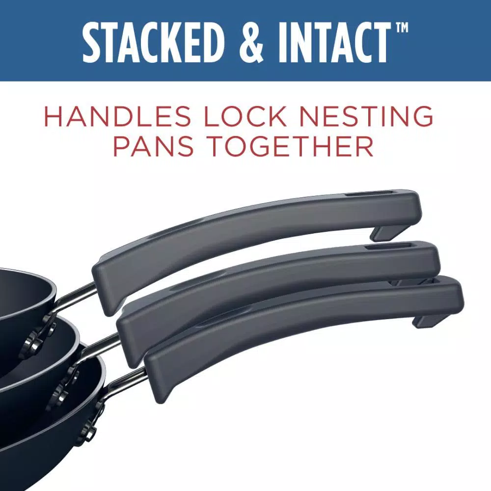 Farberware Neat Nest 12 in. Aluminum Nonstick Skillet, Black