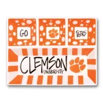 Magnolia Lane Clemson NCAA Officially Licensed 4-Section Ceramic Tailgating Serving Platter thumbnail 1