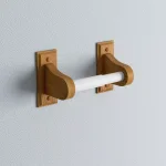 Design House Dalton Double Post Toilet Paper Holder in Honey Oak thumbnail 2