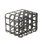 LITTON LANE 12-Bottle Black Iron Cage Wine Rack - Industrial & Rustic Tabletop Storage thumbnail 2