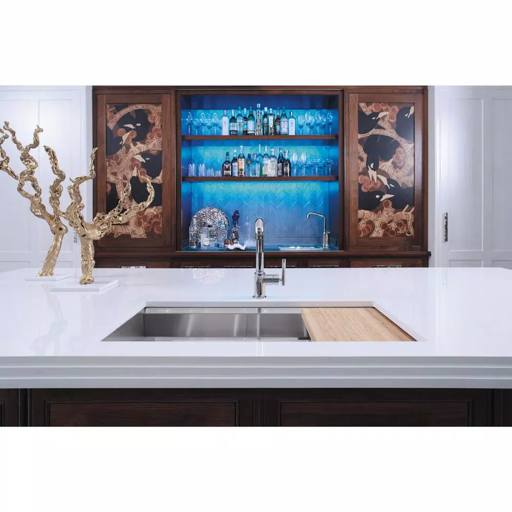 KOHLER Prolific Bamboo Cutting Board, Edge Grain In-Sink Food Prep Surface