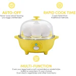 Maximatic 7-Egg Automatic Easy Egg Cooker with Poaching Tray - Yellow thumbnail 4