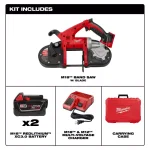 Milwaukee M18 18V Lithium-Ion Cordless Band Saw Kit with Two 3.0 Ah Batteries, Charger, and Hard Case thumbnail 2