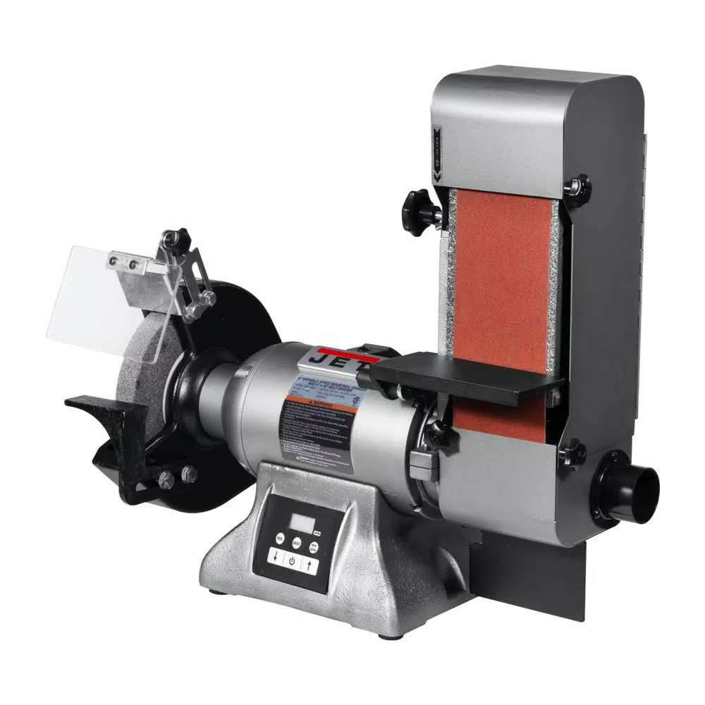 Jet IBGB-436VS Variable Speed 8 in. Industrial Grinder and 4 in. x 36 in. Belt Sander, 1HP, 115V