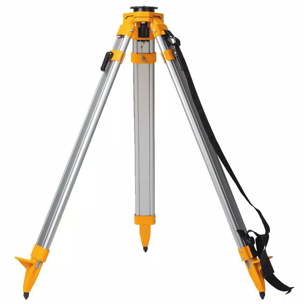 DEWALT DW0737 Aluminum Construction Tripod with Flat Head and Pointed Steel Feet