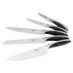 Ozeri 6-Piece Japanese Stainless Steel Knife Set with Rotating Acacia Wood Block and Tablet Holder thumbnail 6